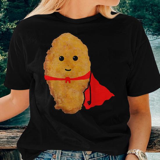 Super Hero Chicken Nuggets For Men Women Kids Women T shirt Mazezy UK