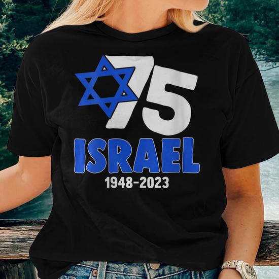 Women's Patriotic Israeli Flag T-Shirt - Back View