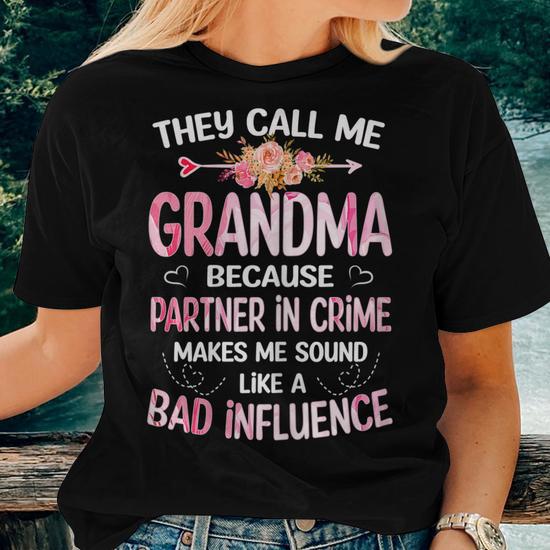 Women's They Call Me Grandma T-Shirt - Back View