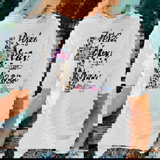 Womens Blessed To Be Called Oma - Cross Flower-Grandma Tee Womens Blessed To Be Called Oma - Cross Flower-Grandma Tee