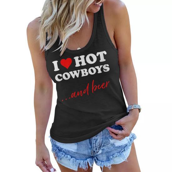 Hot Yoga Cold Beer Tank Tops Womens Slogan Graphic Funny Gym Vest