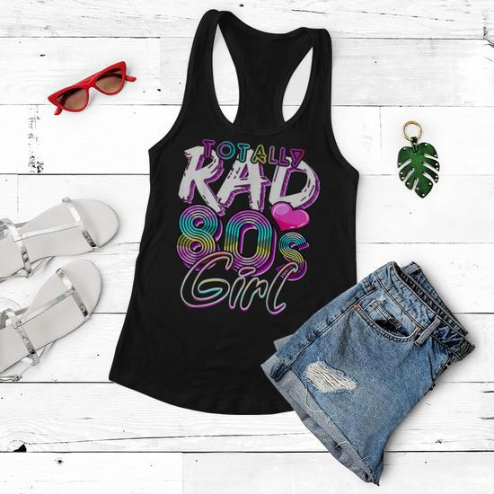 Totally Rad 80S Girl Retro Party Costume Gift For Women Women Flowy Tank