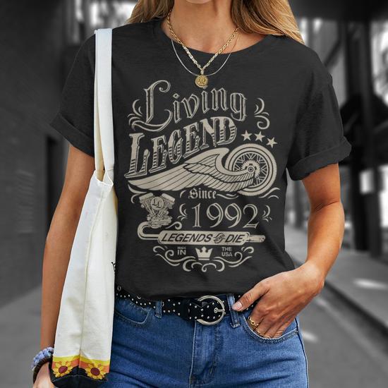 1992 Birthday Living Legend Since 1992 T-shirt - Thegiftio