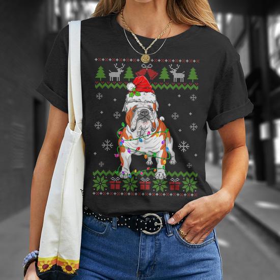 English bulldog ugly christmas sweater best sale