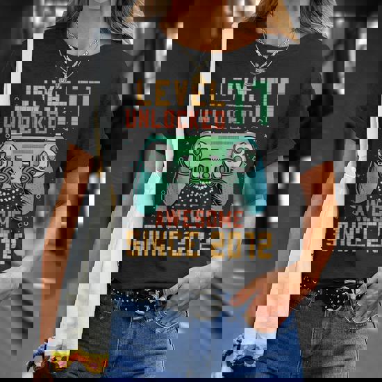 Level 11 Unlocked-11th Birthday Boy Dabbing Shirt Gift Gamer Level 11 Unlocked-11th Birthday Boy Dabbing Shirt Gift Gamer