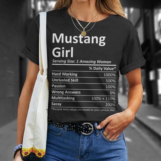 Mustang Girl Ok Oklahoma City Home Roots Usa T Shirt Seseable UK