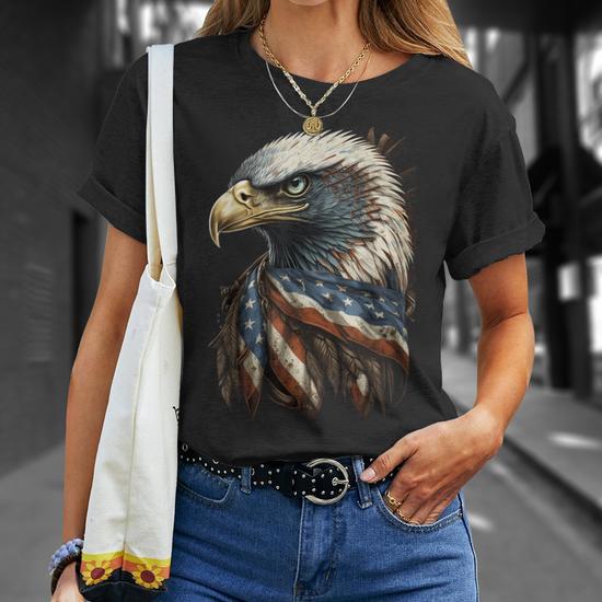 Patriotic Bald Eagle 4Th Of July Usa American Flag T shirt Thegiftio UK