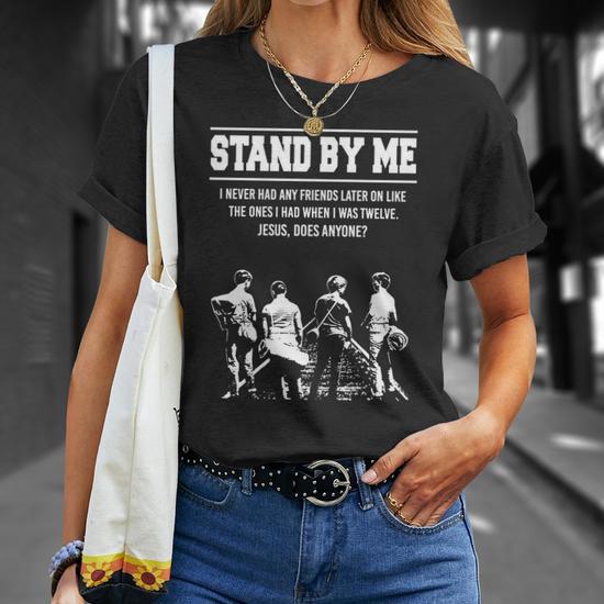 6 ROKU STAND BY ME SHORT SLEEVE Tシャツ Stand By Me Retro 80's Movie T Shirt S Navy | Amazon.com