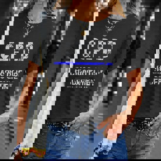 Thin Blue Line C.P.D Chicago Police Department Tshirt Thin Blue Line C.P.D Chicago Police Department Tshirt