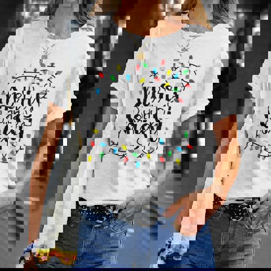 Funny Merry And Bright Christmas Lights Gift T-Shirt