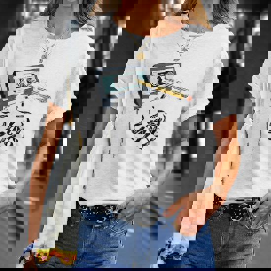 Vintage Music T Shirt With Pencil Winding Up A Cassette Tape Vintage Music T Shirt With Pencil Winding Up A Cassette Tape