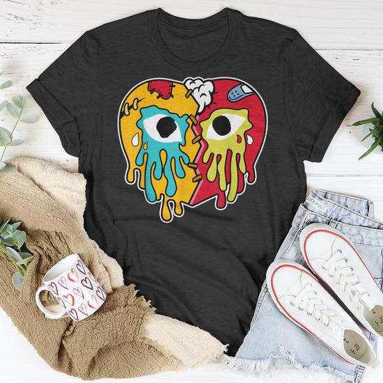 Broken Heart Crying Drip Sb Dunk Froskate Matching T-Shirt  display picture 1