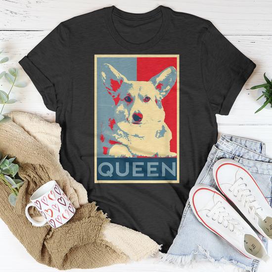Corgi Queen Corgi Dog Queen Of England T-Shirt - Seseable