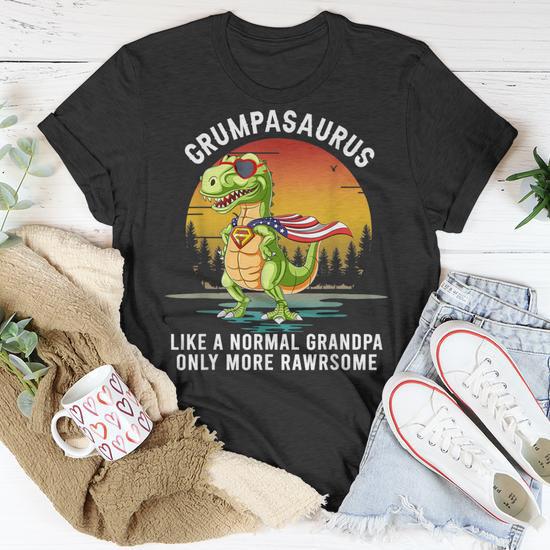Funny "Grumpa" T-Shirt - Like A Regular Grandpa Only Grumpier - Fathers Day Gift