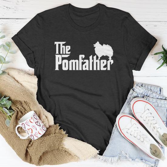 Mens Funny Pomeranian Father Dad The Pom Father Dog Lover V2 Unisex T Shirt Monsterry CA