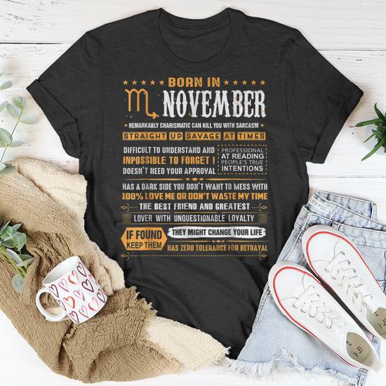 Scorpio Zodiac T-Shirt For Men & Women - Birthday Gift For October November Born, Unisex Tee