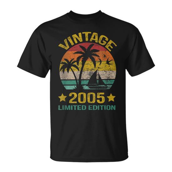 T-shirt Vintage édition Limitée 2005 – Cadeau Anniversaire Pour Né(e) En 2005