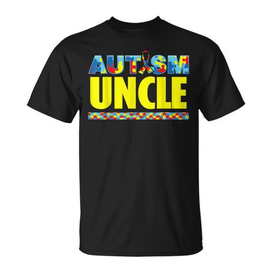 Autism Uncle Awareness Support Unisex T-Shirt