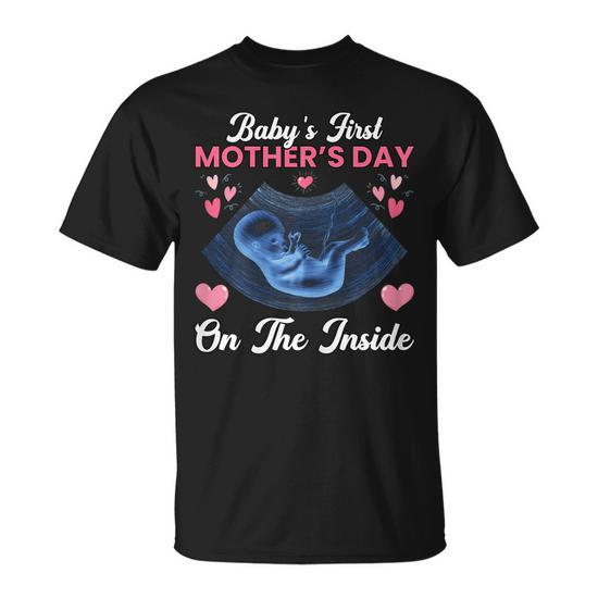 Baby's First Mother's Day New Mom Soon to Be Mommy Mama Gift for Women's Unisex T-Shirt