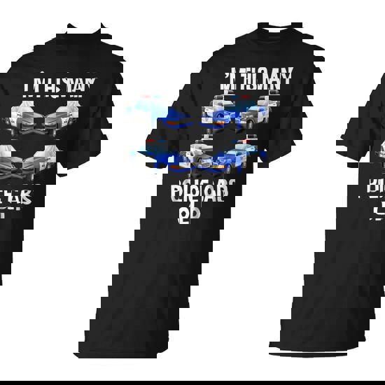 Birthday Shirt For Boys 4 I'm This Many Police Cars Old Birthday Shirt For Boys 4 I'm This Many Police Cars Old