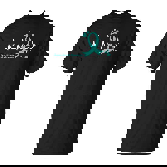 Heartbeat Sexual Assault Awareness Shirt Teal Ribbon Shirt Heartbeat Sexual Assault Awareness Shirt Teal Ribbon Shirt