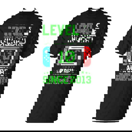 Level 10 Unlocked T-Shirt - 10th Birthday Video Gamer Tee Level 10 Unlocked T-Shirt - 10th Birthday Video Gamer Tee