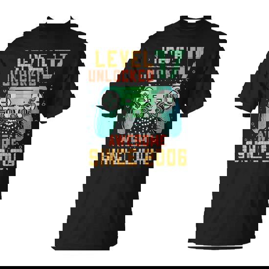 Level 17 Unlocked Boys 17th Birthday 17 Year Old Gamer Gift T-Shirt Level 17 Unlocked Boys 17th Birthday 17 Year Old Gamer Gift T-Shirt