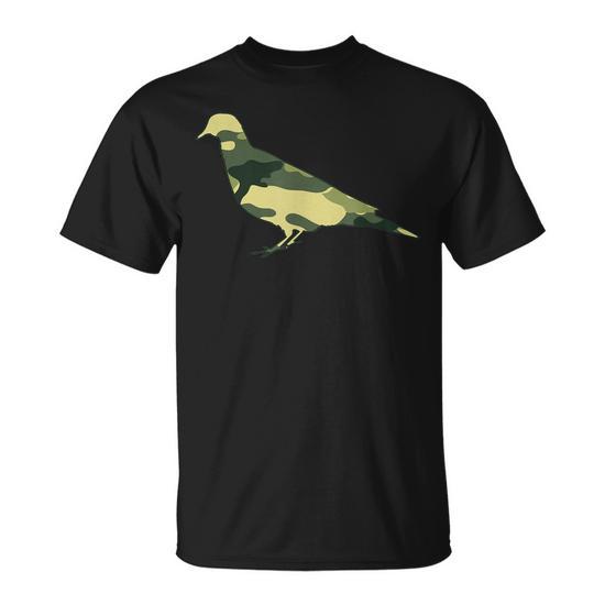 Military Dove Camo Men Print Us Pigeon Bird Veteran T-Shirt