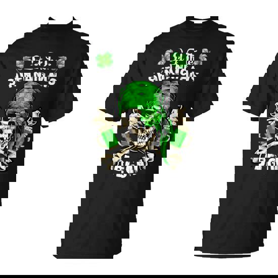 Pirate St Patricks Day Skull Men Let The Shenanigans Begin T-Shirt Pirate St Patricks Day Skull Men Let The Shenanigans Begin T-Shirt
