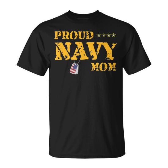 Proud US Navy Mom American Military Family Mother Gift Unisex T-Shirt