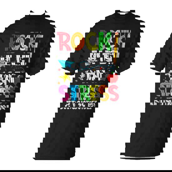 Rock The Test Don't Stress Just Do Your Best Dolphin Tshirt Rock The Test Don't Stress Just Do Your Best Dolphin Tshirt