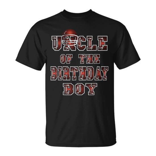 Uncle of the Birthday Boy American Football Kid Party Unisex T-Shirt