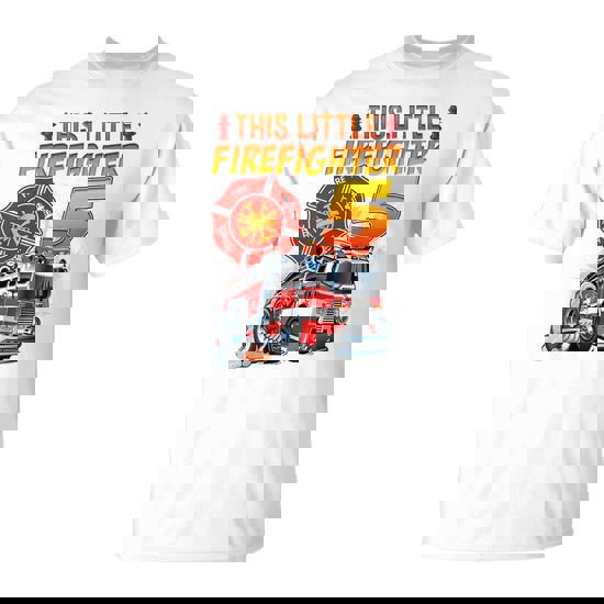 Kids Fire Truck 5th Birthday T Shirt Boy Firefighter 5 Year Old Kids Fire Truck 5th Birthday T Shirt Boy Firefighter 5 Year Old