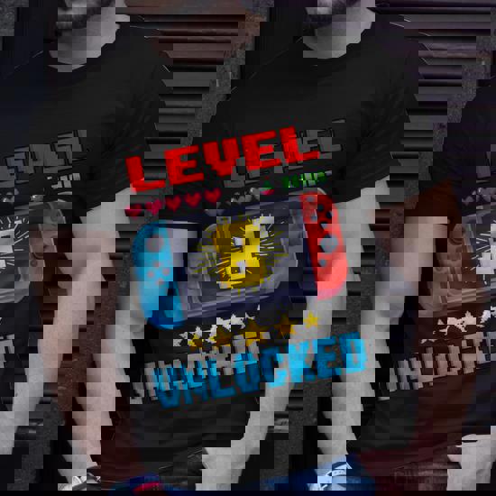 Level 8 Unlocked-8th Birthday Boy Dabbing Shirt Video Gamer Level 8 Unlocked-8th Birthday Boy Dabbing Shirt Video Gamer