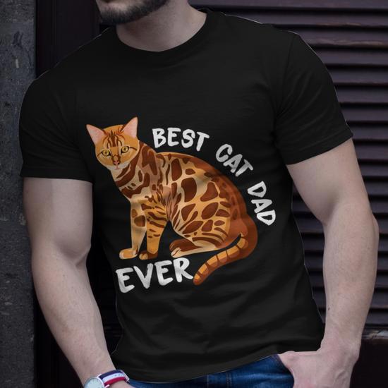 Best Cat Dad Ever Bengal Cat Unisex T Shirt Seseable CA