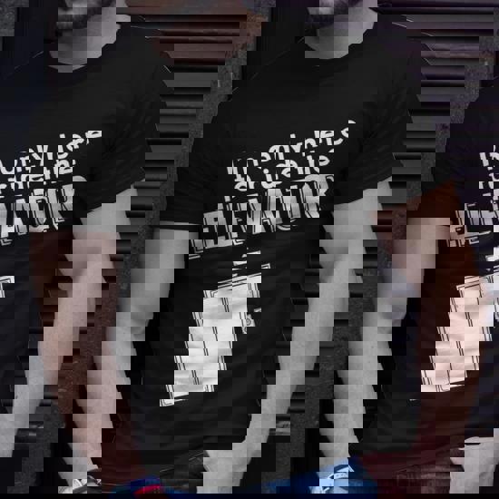 Funny Elevator Ride Buttons T-Shirt For Mechanics And Kids Funny Elevator Ride Buttons T-Shirt For Mechanics And Kids