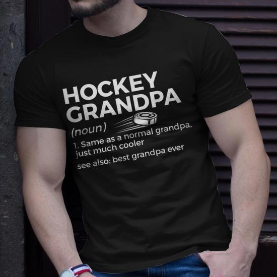 Funny Hockey Grandpa Definition Best Grandpa Ever Unisex T Shirt Seseable CA