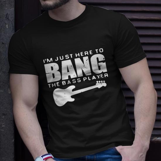 T-shirt 'Bass Guitar Player - La Guitare Basse Me Rend Heureux' - Design Humour Musicien