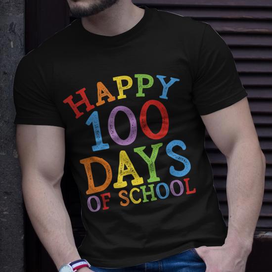 100 Days Of School Shirt Retro Disco Hearts 100th