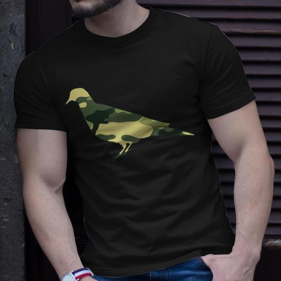 Military Dove Camo Men Print Us Pigeon Bird Veteran T-Shirt