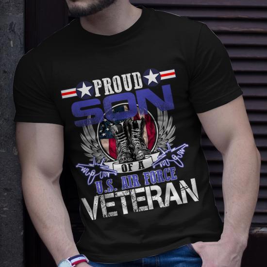 U.S. Air Force Veteran T-Shirt & Sweatshirt - Vintage Style Veterans Day Gift For Men, Cotton Blend