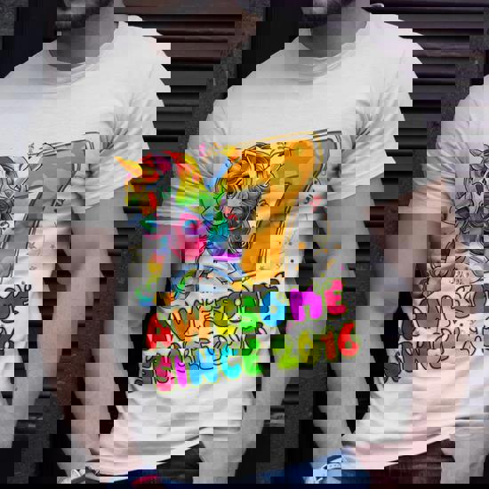 7 Year 7th Birthday Party Dabbing Unicorn Awesome Since 2013 T-Shirt 7 Year 7th Birthday Party Dabbing Unicorn Awesome Since 2013 T-Shirt