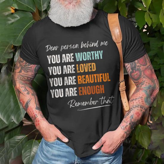 "You Matter" Women's V-Neck T-Shirt - Inspirational Quote Tee, Soft Blend, Loose Fit Casual Top