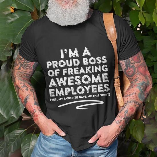 Funny boss t shirts on sale