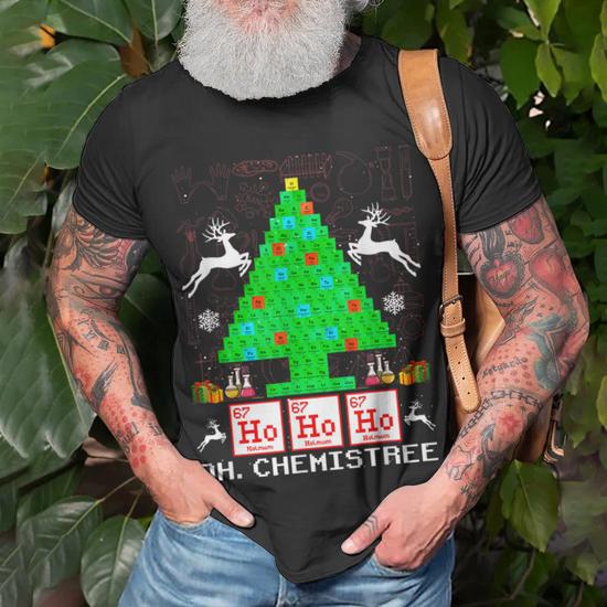 Oh Chemistree Science Christmas Tree Chemistry Chemist T shirt Thegiftio UK