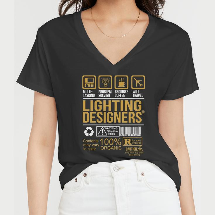 Lighting Designers Women V-Neck T-Shirt