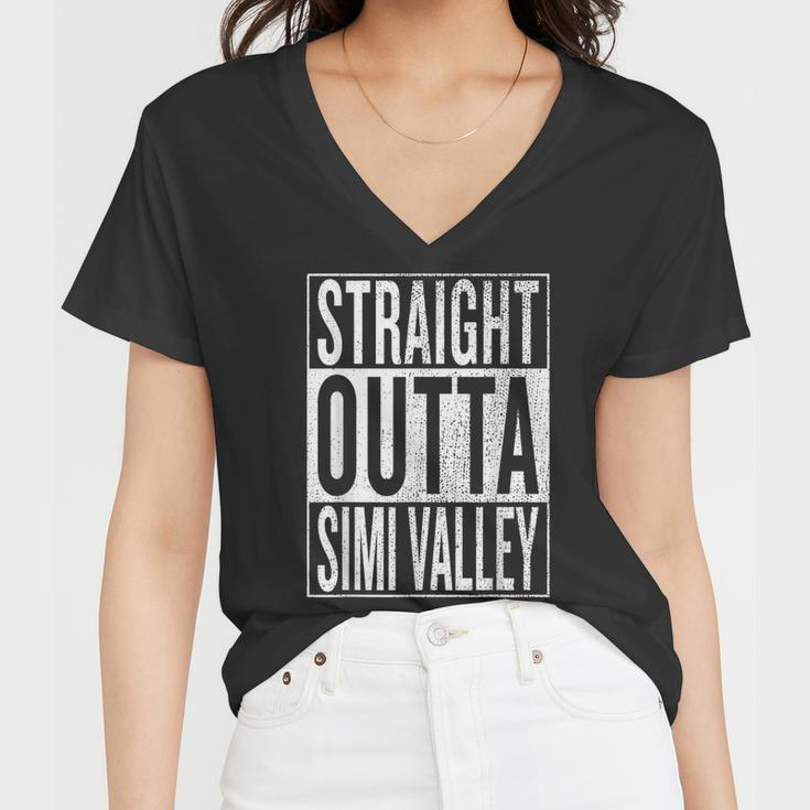 Straight Outta Simi Valley Great Travel & Gift Idea V3 Women V-Neck T-Shirt