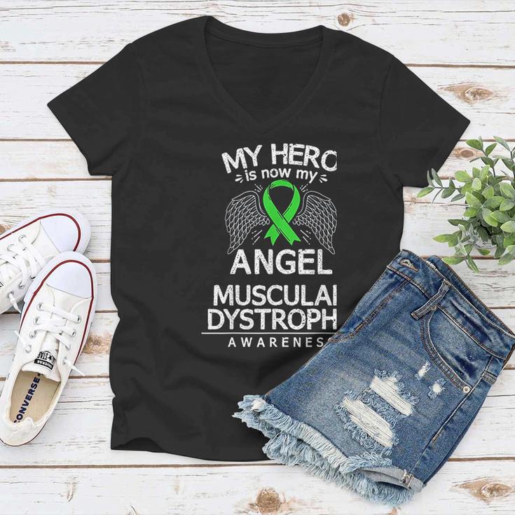 Duchenne Muscular Dystrophy Survivor Md Awareness Women V-Neck T-Shirt
