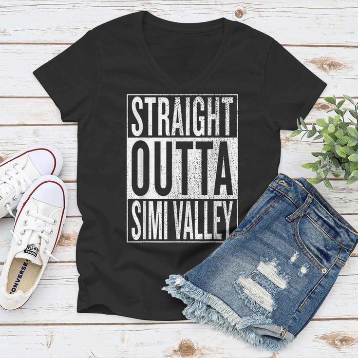 Straight Outta Simi Valley Great Travel & Gift Idea  V3 Women V-Neck T-Shirt