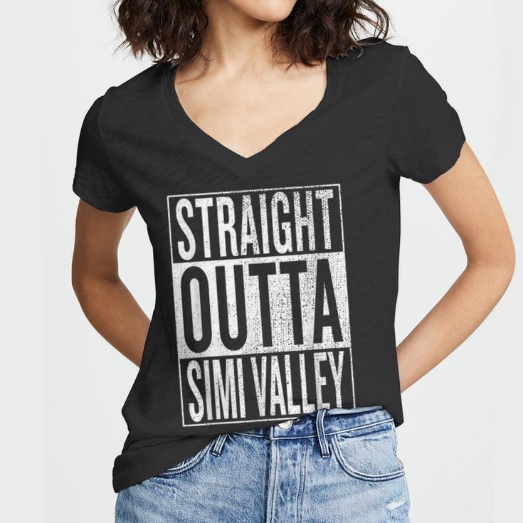 Straight Outta Simi Valley Great Travel & Gift Idea  V3 Women V-Neck T-Shirt